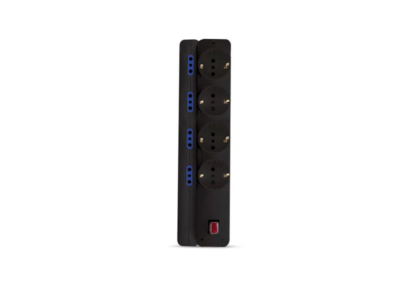 Elios BASIC 12 Sockets Power Strip – 3 m Cable – Black/White