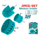 توتال تولز  طقم فرش تنظيف للشنيور 3 قطع  بأكس 1/4 بوصة  -  TACM3001