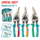 Total tools 3 Pcs aviation snip set 10 " ( Left , Straight , Right ) - THT520106K