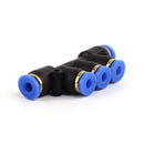 Five Way Union Connector pneumatic Air tube fittings Tube 8mm-6mm-6mm-6mm-8mm Model   TPKG 06-08