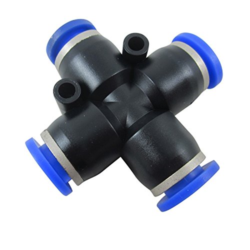 Cross Union Connector Four Way Pneumatic Air tube fittings Tube 6mm Model TPZA 6