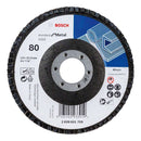 صنفرة مروحية 4.5 بوصة للحديد خشانه 80 (الومنيوم اوكسيد) من بوش - 2608601709