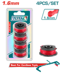 Total tools Line spool 4 pcs 5M ( Suit for Lithium-ion Grass trimmer) - TALS1602