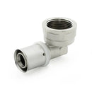 Press-Fit  Female Threaded Elbow (Pipe : 20 mm ×  Female Thread : 1/2" ) - Model : FT-L-20-04F