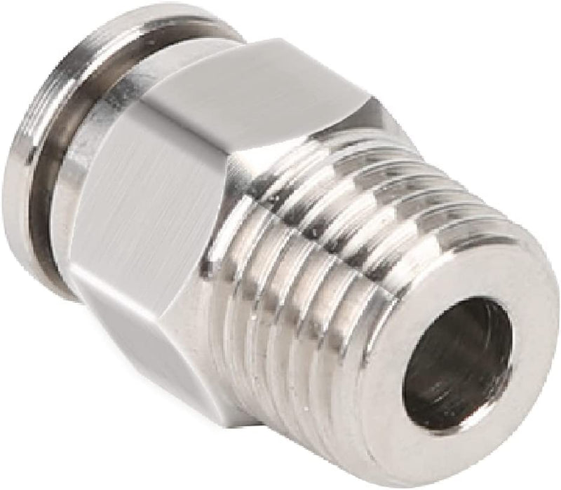 Male Connector Metal Pneumatic Air tube fittings Thread 1/4-inch x Tube 4mm Model MPC04-02