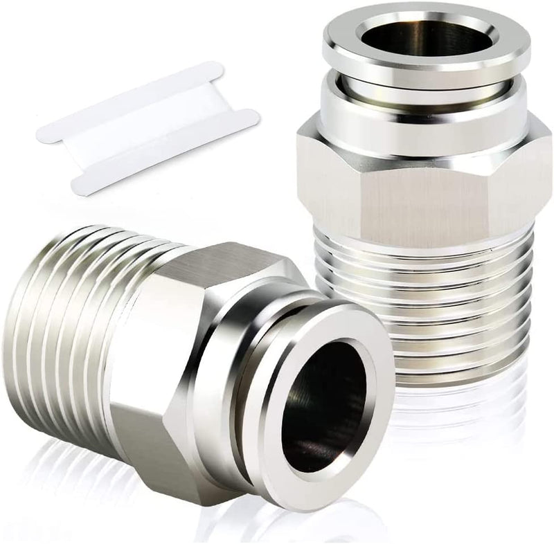 Male Connector Metal Pneumatic Air tube fittings Thread 5mm x Tube 6mm Model MPC06-M5