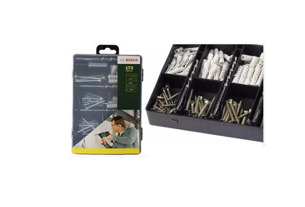 Bosch 2607019511 set of screws + Fisher + screwdriver threads, 137 pieces