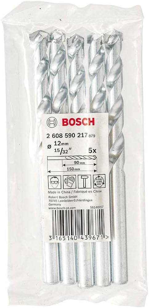Bosch CYL-1 DRILL BIT 12 MMFOR ROTARY DRILLS/DRIVERS, 2608590217