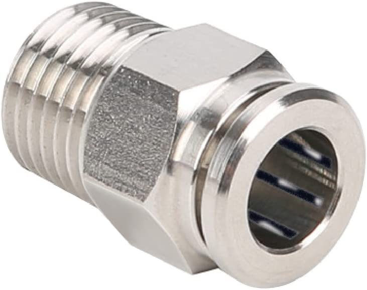 Male Connector Metal Pneumatic Air tube fittings Thread 5mm x Tube 4mm Model MPC04-M5