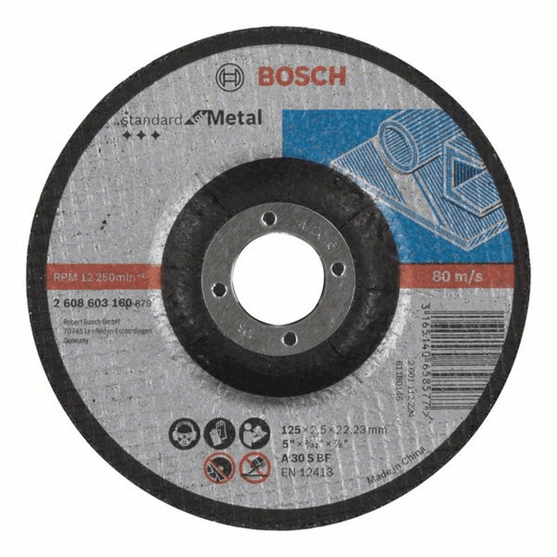 BOSCH   Metal Cutting disc  5 inch with Depressed Centre - 2608603160