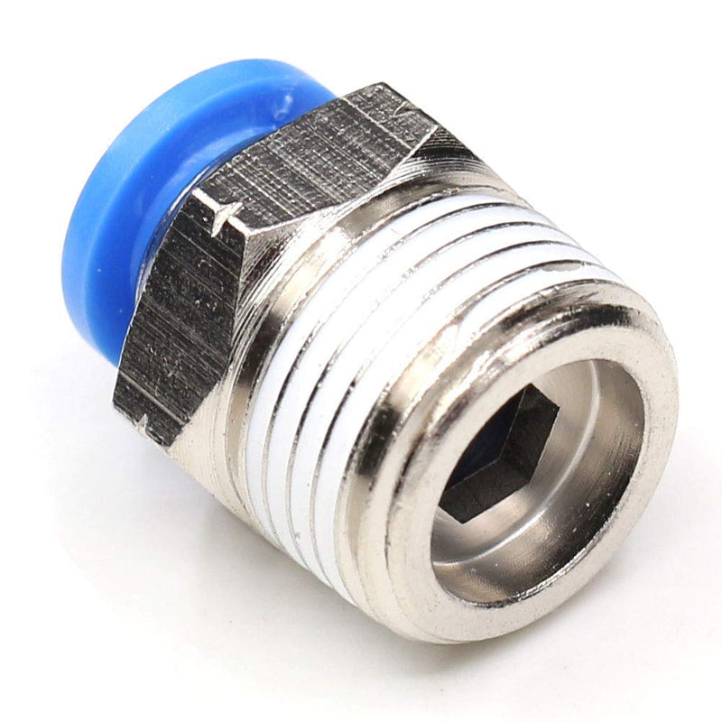 Male Connector Pneumatic Air tube fittings Thread 1/4-inch x Tube 10mm Model TPC-10-02