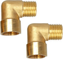 Brass Elbow Female × Male Thread, Gold Color or Nickel-Plated -Model  EL-MF