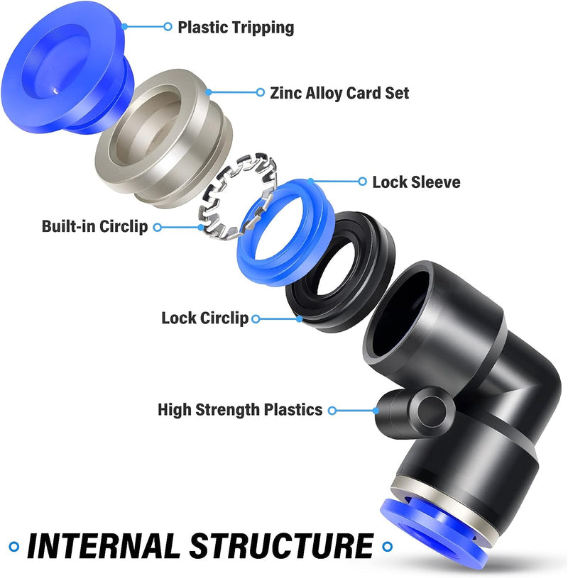 Union Elbow Connector Pneumatic Air tube fittings Tube 14mm Model TPV14