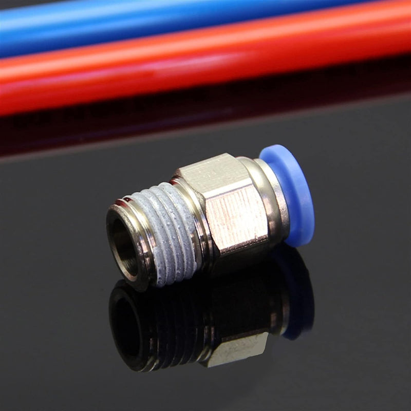 Male Connector Pneumatic Air tube fittings Thread 1/4 inch x Tube 8mm Model TPC-08-02