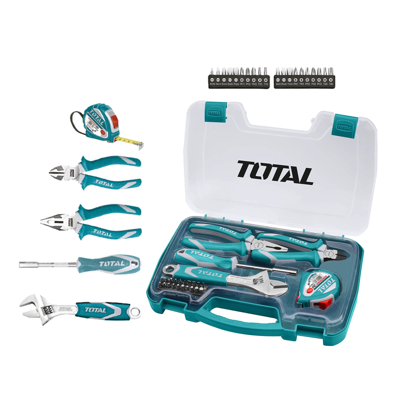 TOTAL TOOLS 25 Pcs hand tools set-THKTHP90256