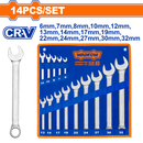 WADFOW 14 Pcs Combination spanner set 6: 32 mm - WSP1M14