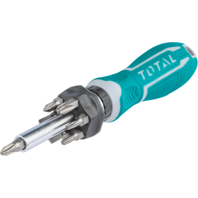 TOTAL TOOLS 8Pcs ratchet screwdriver set - TACSD30086