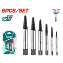 Total tools 6 Pcs screw extractor set  3 : 25 mm  (easy out)- TACSE0061