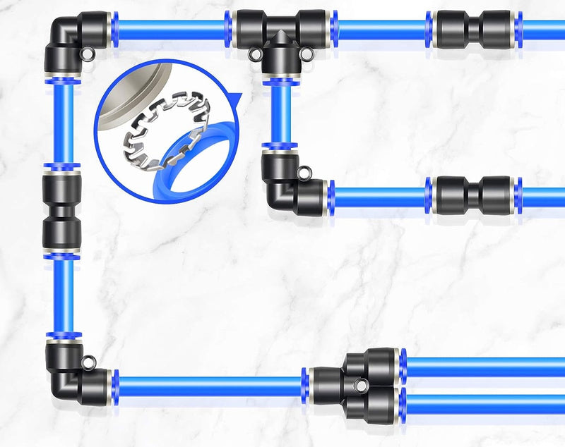 Union T/Tee Connector Three Way Pneumatic Air tube fittings Tude/ Tube 12mm-8mm-12mm Model TPEW 12-8