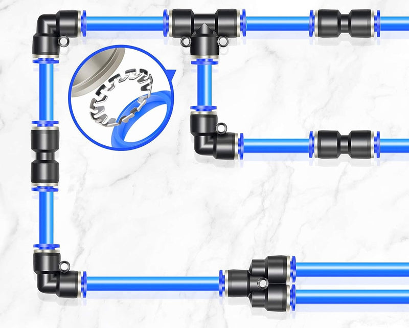 Union T/Tee Connector Three Way Pneumatic Air tube fittings Tude/ Tube 10mm-12mm-10mm Model TPEW 10-12