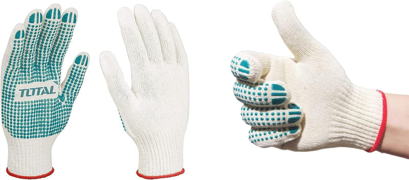 TOTAL TOOLS Knitted & PVC dots gloves - TSP11102