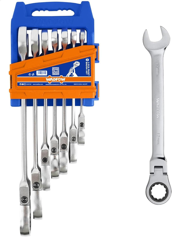 WADFOW 7 Pcs flexible ratchet spanner set - WSP5207