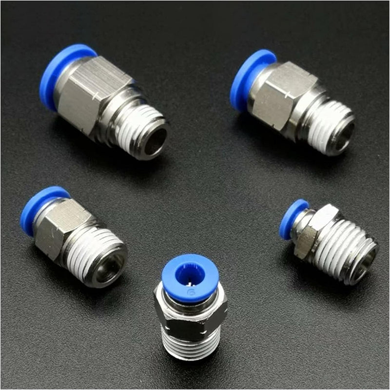Male Connector Pneumatic Air tube fittings Thread 3/8-inch x Tube 12mm Model TPC-12-03