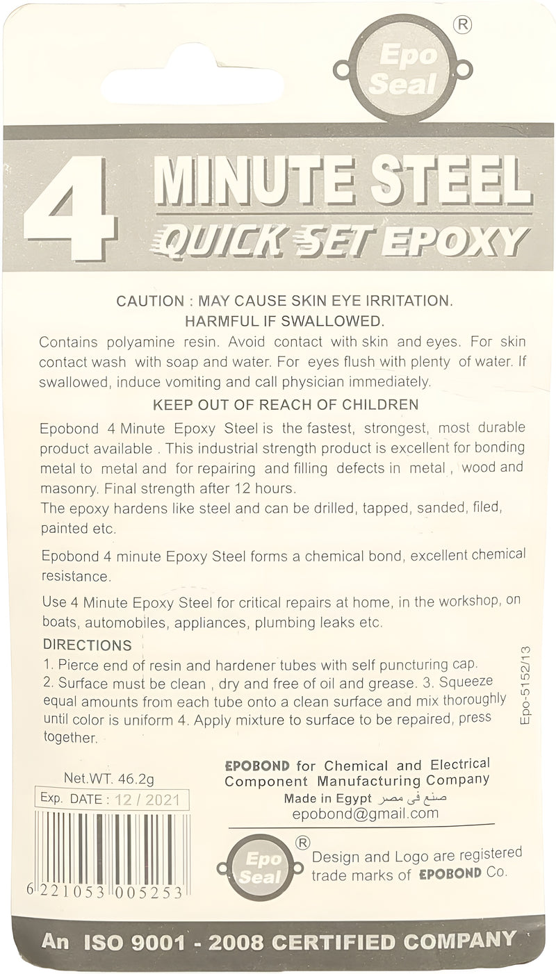 Epoxy 2-in-1 Fast 4 Minute Adhesive to Metal from EPOBOND/EPOBOND- EPOSEAL