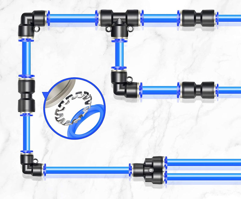 Straight Union Connector Two Way Pneumatic Air tube fittings Tube 16mm Model TPU16