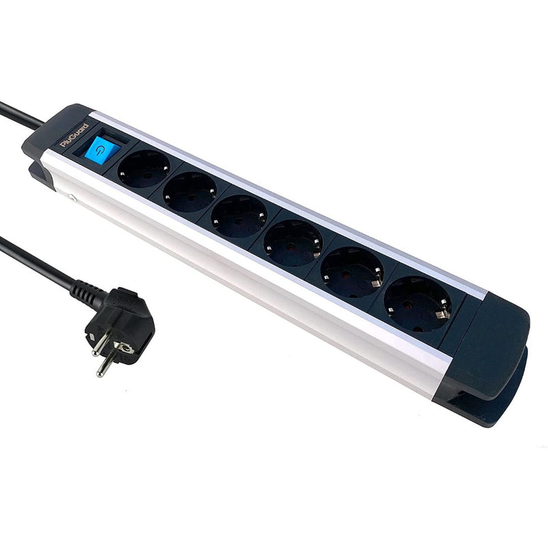 ILOCK Power Strip Premium Aluminum 6 Outlets with cable 3 meter-ILCOK-ALLOY-6PLUG POWER DISTRIBUTOR-16A