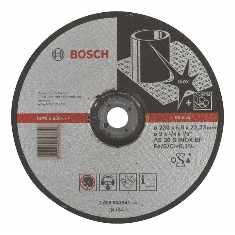 BOSCH GRINDING DISC 9 inch stainless steel 230X22.2-2608600541