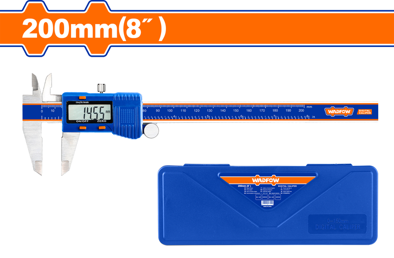 WADFOW Digital caliper 8 inch. from 0-200 mm - WVC2B20