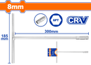 WADFOW T-handle socket wrench 8 mm- WTH1108