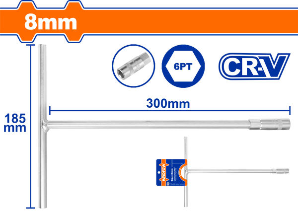 WADFOW T-handle socket wrench 8 mm- WTH1108