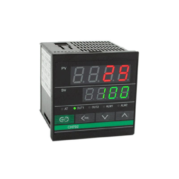 وحدة تحكم في درجة الحرارة PID بشاشة عرض مزدوجة مكونة من 4 أرقام 48 مم × 48 مم - HEAT-GAUGE-FK06
