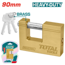 Total tools Heavy duty brass block padlock  90 mm- TLK32903