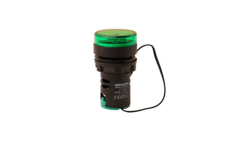 AD22-22DTM  – Digital Temperature Pilot Lamp, Square / Round , Green