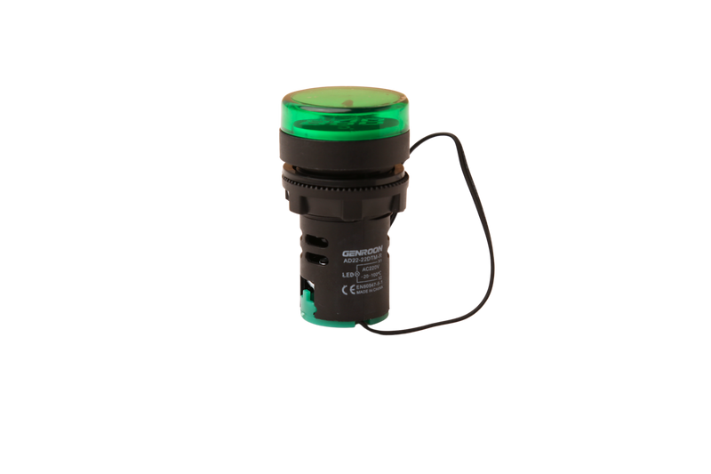 AD22-22DTM  – Digital Temperature Pilot Lamp, Square / Round , Green