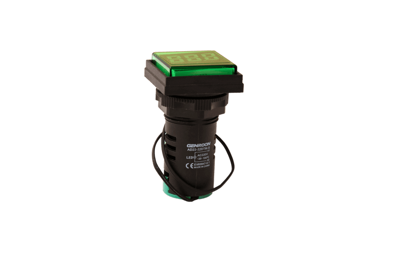 AD22-22DTM  – Digital Temperature Pilot Lamp, Square / Round , Green