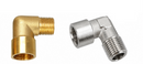 Brass Elbow Female × Male Thread, Gold Color or Nickel-Plated -Model  EL-MF