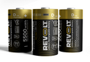 Revolt Rechargeable Lithium D 5500mWh 1.5V Battery – Rechargeable via USB-C - Model : Battery-D-1