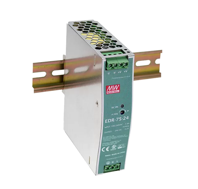 Mean Well 220 V AC Din Rail Power Supply - single output 24 V DC , Model. EDR-24