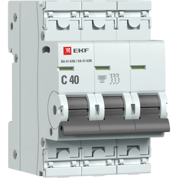 Circuit breaker 3P used to protect electrical circuit from damage caused by overcurrent/overload or short circuit.