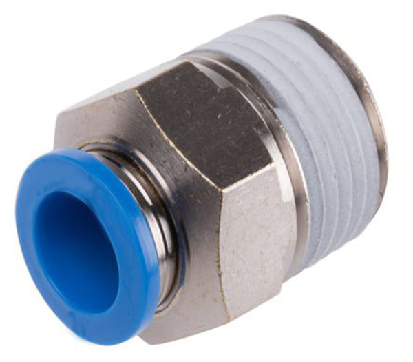 Male Connector Pneumatic Air tube fittings Thread 1/4 inch x Tube 6mm Model TPC-06-02