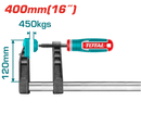 Total tools F clamp with plastic handle 400 × 120 mm - THT1321202
