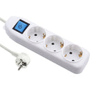 I lock Electricity strip, 16 amp, 3 outlet, white - ILOCK-WHITE-3PLUG POWER DISTRIBUTOR-16A