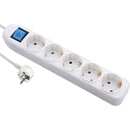 ILOCK Power Strip 5 Outlets With Switch White - ILOCK-WHITE-5PLUG POWER DISTRIBUTOR-16A