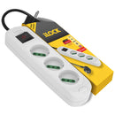 مشترك كهرباء 3 مخارج بدون أرضي – بطول سلك 3 متر  ماركة ILOCK – موديل ILOCK-SCHUCO-3PLUG POWER DISTRIBUTOR-3M