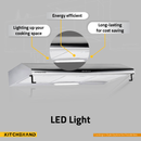 Kitchenand Classical Turkish Built-in Hood, 90 cm - Stainless Steel-HS-K90ES550C