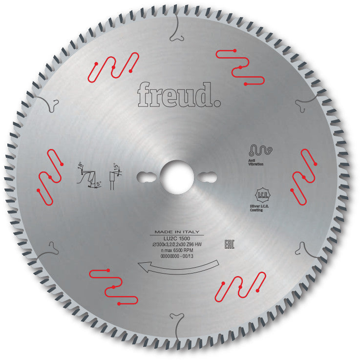 Freud Circualar Saw Blade  300 mm-12 inch x3.2x30 mm, 96 Teeth Carbide Tipped Blade for Crosscutting-F03FS04927